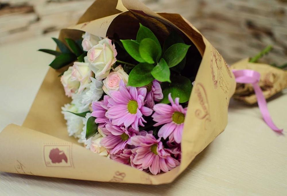 Букет цветов из: Розы и Хризантемы в Ревякино