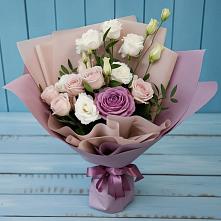 Букет цветов из:  Розы и Лизиантусы #REPLACE_PRED# Ревякино