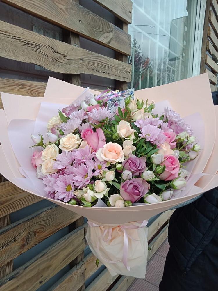 Букет цветов из: Розы и Хризантемы в Ревякино