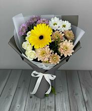 Букет цветов из:  Розы, Герберы и Хризантемы #REPLACE_PRED# Ревякино