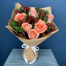 Букет цветов из:  Розы и Альстромерии в Ревякино
