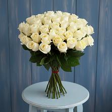 Букет 51 Белая роза Эдлесс Лав в Ревякино