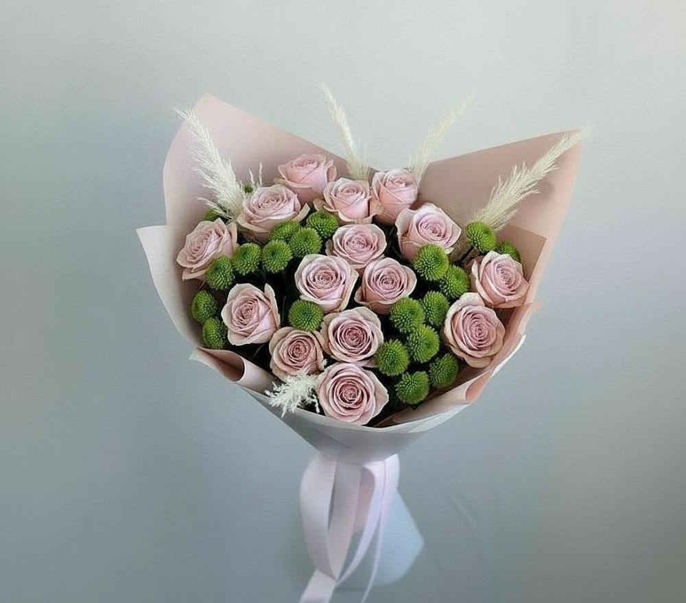 Букет цветов из: Розы и Хризантемы в Ревякино