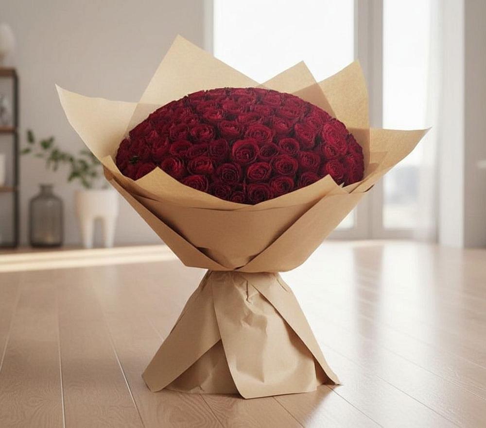 Букет 101 Красная роза в Ревякино