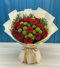 Букет цветов из:  Розы и Хризантемы в Ревякино