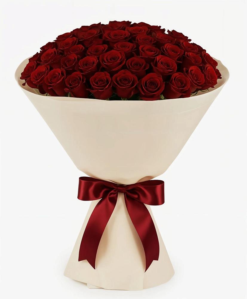 Букет 101 Бордовая роза Блэк Бакарра в Ревякино